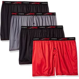 Hanes Men's X-Temp 4-Way Stretch Mesh Knit Boxer 4-Pack for $9 Hanes Men's X-Temp 4-Way Stretch Mesh Knit Boxer 4-Pack for $9