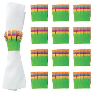 Fun Express Fiesta Fringe Napkin Rings for Cinco de Mayo Party Supplies (12 pack) for $9
