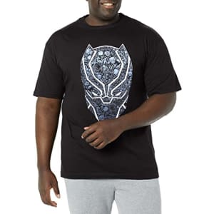 Marvel Big & Tall Classic Panther Icon Fill Men's Tops Short Sleeve Tee Shirt, Black, Large for $20