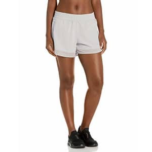 Jockey Women's Activewear Gravity Stretch Woven Short with Mesh Hem, High Rise Grey, s for $13