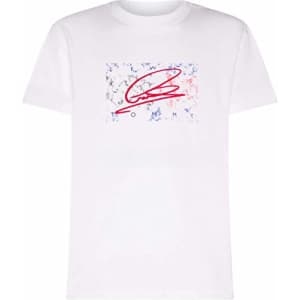 Tommy Hilfiger Men's Lewis Hamilton Short Sleeve Recycled Logo T Shirt, White, XXS for $22