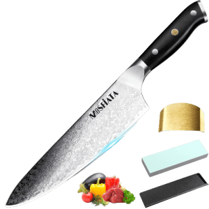 8" Japanese VG-10 Damascus Stainless Steel Kitchen Knife for $50