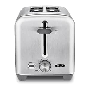 BELLA 2 Slice Toaster, Quick & Even Results Every Time, Wide Slots Fit Any Size Bread Like Bagels for $40