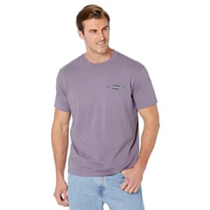 Billabong Men's Classic Short Sleeve Premium Logo Graphic Tee T-Shirt, Purple Haze Crayon Wave, for $21