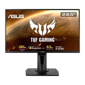 ASUS TUF Gaming 24.5 1080P HDR Monitor VG258QM - Full HD, 280Hz (Supports 144Hz)(Renewed) for $199