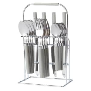 Simply Essential 16-Piece Stainless Steel Flatware Set with Caddy for $7