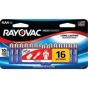 RVC82416LTJ - Ray-o-VAC RAYOVAC 824-16LTJ AAA Alkaline Batteries (16 pk) for $13