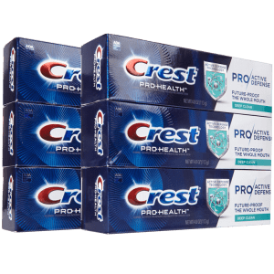 Crest Pro-Health Pro Active Defense Deep Clean Toothpaste 6-Pack for $19