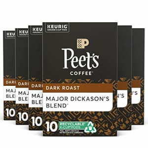 Peet's Peets Coffee, Major Dickason's Blend - Dark Roast Coffee - 60 K-Cup Pods for Keurig Brewers (6 for $36