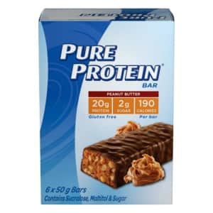 Pure Protein Bars, Gluten Free, Snack Bars, Chocolate Peanut Butter, 50 gram, 6 Count, {Imported for $17