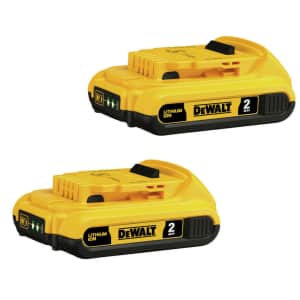 DeWalt 20V MAX 2 Ah Li-Ion Compact Battery 2-Pack for $112 in cart DeWalt 20V MAX 2 Ah Li-Ion Compact Battery 2-Pack for $112 in cart