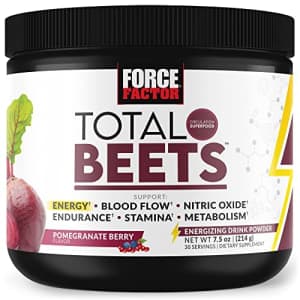 Force Factor Total Beets Energy Drink Mix, Superfood Beet Root Powder with Nitrates to Boost Energy and Support for $16