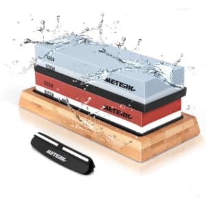 Meterk Sharpening Stone Set for $19 Meterk Sharpening Stone Set for $19