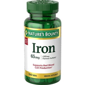 Nature's Bounty Iron 65mg Tablets 100-Count for $2.74 via Sub & Save