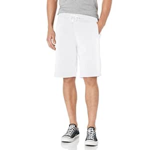Southpole Men's Basic Fleece Shorts, White, Medium for $13 Southpole Men's Basic Fleece Shorts, White, Medium for $13