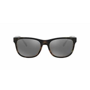 A|X ARMANI EXCHANGE Men's AX4103S Pillow Sunglasses, Matte Havana/Silver Mirrored Polarized/Grey, for $71