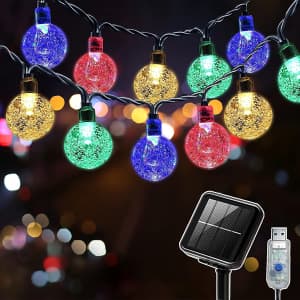 Suwitu 26-Ft. Solar LED String Lights for $8 Suwitu 26-Ft. Solar LED String Lights for $8