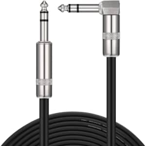 Donner 20-Foot 1/4" Male Right Angle to Straight TRS Cable for $7 Donner 20-Foot 1/4" Male Right Angle to Straight TRS Cable for $7