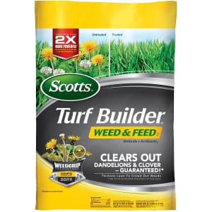 Scotts Turf Builder Weed & Feed 5,000-Sq. Ft. Bag for $21 Scotts Turf Builder Weed & Feed 5,000-Sq. Ft. Bag for $21