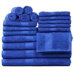 Mainstays Basic Bath Collection 18-Piece Towel Set for $25 Mainstays Basic Bath Collection 18-Piece Towel Set for $25