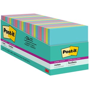 Post-it Super Sticky 3" x 3" Stick Notes 24-Pack for $20