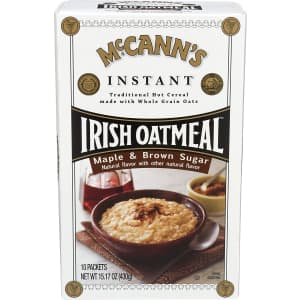 McCann's Maple & Brown Sugar Instant Irish Oatmeal 10-Pack for $2.46 via Sub & Save McCann's Maple & Brown Sugar Instant Irish Oatmeal 10-Pack for $2.46 via Sub & Save