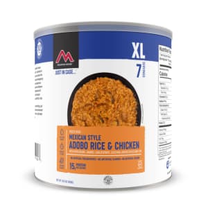 Mountain House Freeze Dried Mexican Style Adobo Rice & Chicken 16-oz. Can for $31
