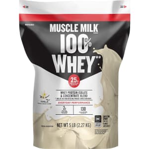 Muscle Milk 100% Whey Protein Powder 5-lb. Bag for $41