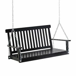 Outsunny 2 Seater Outdoor Porch Swing Chair Seat with Slat Design, Hanging Chains Wooden Hammock for $210 Outsunny 2 Seater Outdoor Porch Swing Chair Seat with Slat Design, Hanging Chains Wooden Hammock for $210