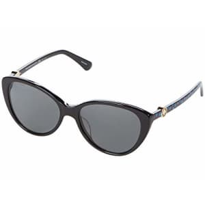 Kate Spade New York Women's Visalia/G/S Polarized Cat Eye Sunglasses, Pattern Black, 55mm, 16mm for $84