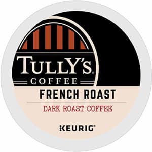 Tully's Coffee, French Roast, Single-Serve Keurig K-Cup Pods, Dark Roast Coffee, 72 Count (3 Boxes for $41