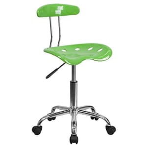Flash Furniture Vibrant Spicy Lime and Chrome Swivel Task Office Chair with Tractor Seat for $67