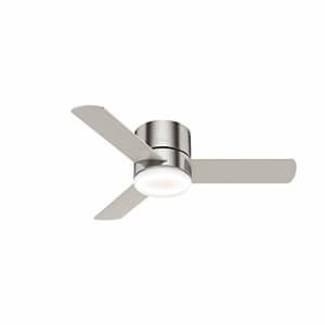 Hunter Minimus Indoor Low Profile Ceiling Fan with LED Light and Remote Control, 44", Brushed Nickel for $170 Hunter Minimus Indoor Low Profile Ceiling Fan with LED Light and Remote Control, 44", Brushed Nickel for $170