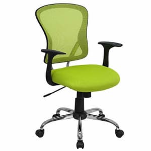 Flash Furniture Mid-Back Green Mesh Swivel Task Office Chair with Chrome Base and Arms for $126