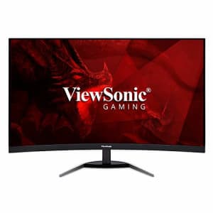 ViewSonic VX3268-PC-MHD 32 Inch 1080p Curved 165Hz 1ms Gaming Monitor with FreeSync Premium Eye for $319