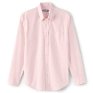 Lands' End Men's Traditional Fit Essential Lightweight Poplin Shirt for $10 Lands' End Men's Traditional Fit Essential Lightweight Poplin Shirt for $10