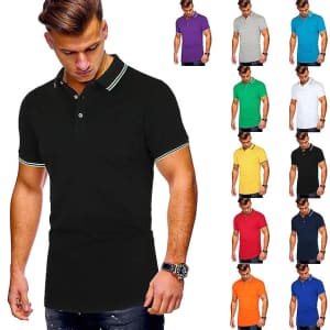 Men's Quick Dry Golf Polo Shirt: 2 for $15