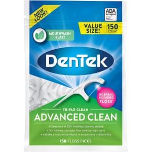 DenTek Triple Clean Advanced Floss Picks 150-Count for $4