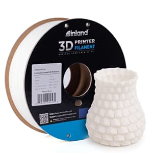 Inland 1.75mm ABS 3D Printer Filament, Dimensional Accuracy +/- 0.03 mm - 1kg Cardboard Spool (2.2 for $17
