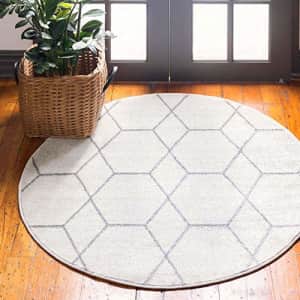 Unique Loom Trellis Frieze Collection Lattice Moroccan Geometric Modern Round Rug, 3 Feet, for $40 Unique Loom Trellis Frieze Collection Lattice Moroccan Geometric Modern Round Rug, 3 Feet, for $40