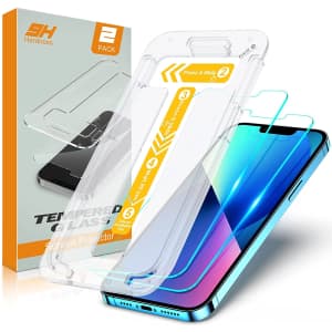 Stoon Tempered Glass Screen Protector 2-Pack with Bubble Free Installation Tray for iPhone 13/13 Pro for $3 Stoon Tempered Glass Screen Protector 2-Pack with Bubble Free Installation Tray for iPhone 13/13 Pro for $3