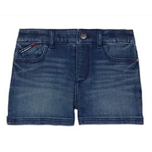 Tommy Hilfiger Girls Adaptive Denim Shorts with Velcro Brand Closure, Toni WASH, 5 for $36