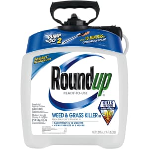 Roundup Ready-To-Use Weed & Grass Killer III 1.3-Gallon Tub for $16 Roundup Ready-To-Use Weed & Grass Killer III 1.3-Gallon Tub for $16