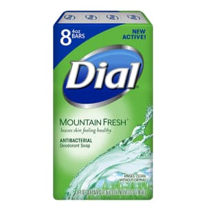 Dial Antibacterial Deodorant Soap 4-oz. Bar 8-Pack for $12