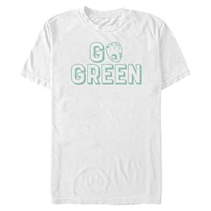 Marvel Men's Universe Go Green T-Shirt, White, 3X-Large for $8