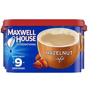 Maxwell House International Hazelnut Caf-Style Instant Coffee Beverage Mix (4 ct Pack, 9 oz for $12