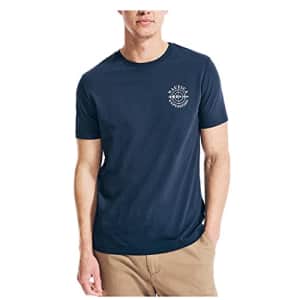 Nautica Men's Sustainably Crafted Short Sleeve Graphic T-Shirt, Voyage Blue, XX-Large for $17