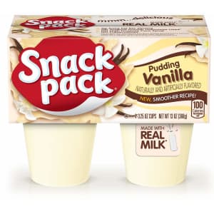 Snack Pack 3.25-oz. Pudding Cup 4-Pack: 74 cents via Sub & Save Snack Pack 3.25-oz. Pudding Cup 4-Pack: 74 cents via Sub & Save