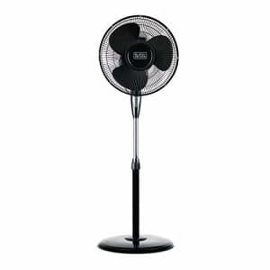 Black + Decker Black & Decker 16 Inches Stand Fan with Remote, Black for $40