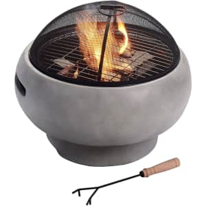 Peaktop Concrete Round Charcoal and Wood Burning Fire Pit for $131 Peaktop Concrete Round Charcoal and Wood Burning Fire Pit for $131